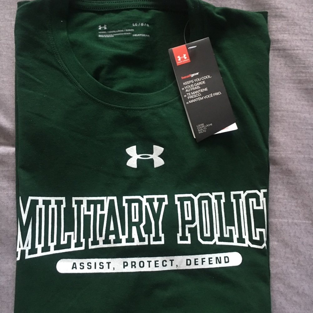 Under Armour Green military shirt ..
